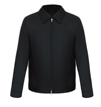 Load image into Gallery viewer, Blouson - Black Plain Weave Wool
